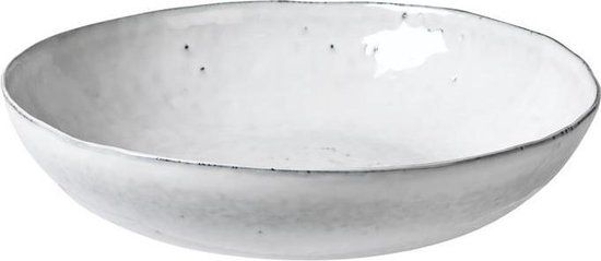 Broste Copenhagen Nordic Sand Salad Bowl - 34.5cm - Ceramic - White