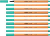 STABILO - Premium fineliner - point 88-10 Stuks - Ijsgroen | verpakking van 10, ijsgroen