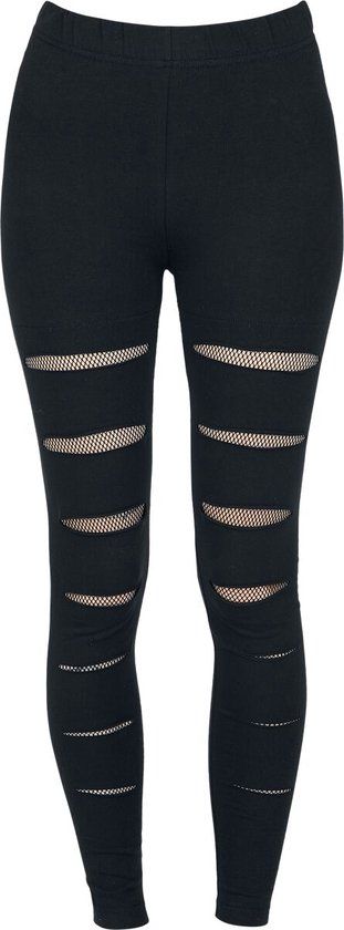 Gothicana by EMP Gothicana Zwarte legging met mesh gaten - Dames - L