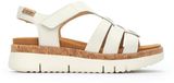 Pikolinos Salma Leren Plateau Sandalen Dames Wit
