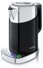 Arendo waterkoker, roestvrij staal, 1,7 liter, 3000 W, theekoker met digitale basis, temperatuurinstelling van 70 tot 100 °C, dubbelwandig, warmhoudfunctie (30 minuten), kalkfilter, zilverkleurig
