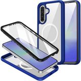 Selected by GSMpunt.nl Samsung Galaxy A36 Hoesje met Ingebouwde Screenprotector | Compatibel met MagSafe | Full Protect Valbescherming | Schokbestendige Beschermhoes | Doorzichtig / Blauw