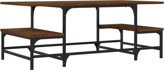 VidaXL Salontafel 100x50,5x40 cm bewerkt hout bruin eikenkleur