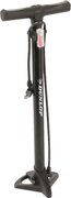 Dunlop Zwarte fietspomp staand met extra ventielen 63 cm - Fiets/autobanden oppompen - Fiets accessoires pomp