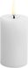 Uyuni LED Bougie Rustique Blanc - Melted Smooth 5x7,5cm
