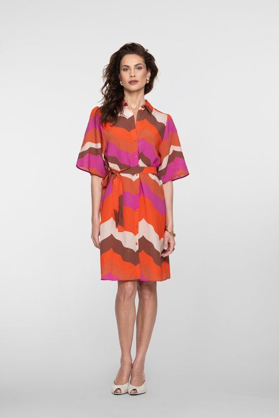 Geisha print jurk 67103-20 maat M