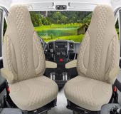 BREMER SITZBEZÜGE Premium Camper stoelhoezen voor GiottiLine WPL405 in Beige (2 losse stoelen)