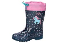 Lico Powerlight W Blinky, regenlaarzen voor meisjes, marine/roze/turquoise, 28 EU