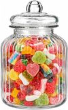 Alessandro luxe voorraadpot - snoeppot - glas - met deksel - 3.5 liter - koektrommel - snoepjes - 17 x 27 cm
