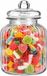 Alessandro luxe voorraadpot - snoeppot - glas - met deksel - 3.5 liter - koektrommel - snoepjes - 17 x 27 cm