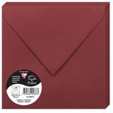 Clairefontaine 5883C - Pakket van 20 Gegomde Vierkant 16,5x16,5cm Bordeaux