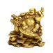 BRASSTAR 4,5 "(H) Ruyi lachende Boeddha en schildpad-rijkdom, geluk, gezondheid Boeddhabeeld voor Home Office Decor PTZY062