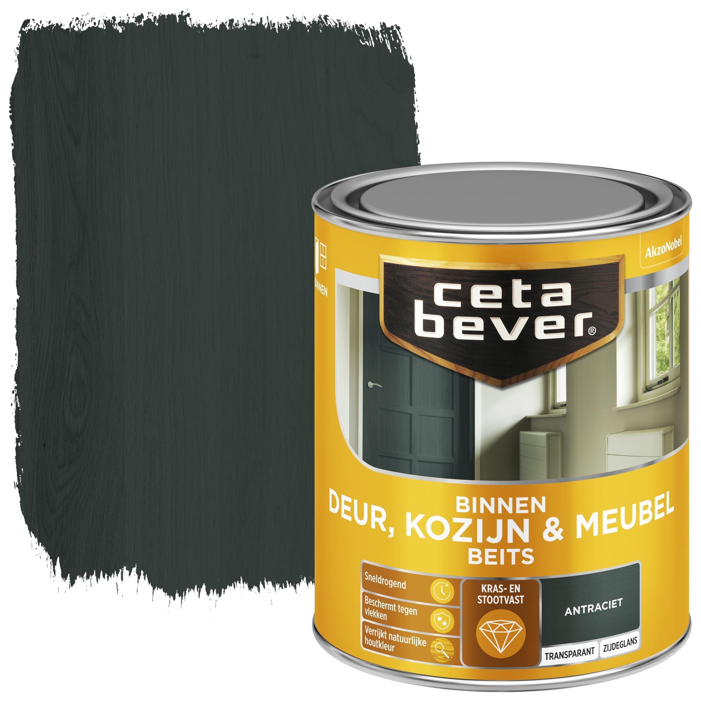 Cetabever deur kozijn & meubelbeits transparant antraciet zijdeglans 750 ml