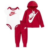 Nike Sustainable 3Pc Fz Set voor baby Gym Red 9 maanden
