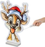 Lumineo - LED infinity verlichting met aan/uit schakelaar - figuur rendier - H41xB30,50 cm