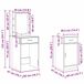 vidaXL Kaptafel - 2 stuks - Zwart - 50 x 41 x 135 cm - Bewerkt hout