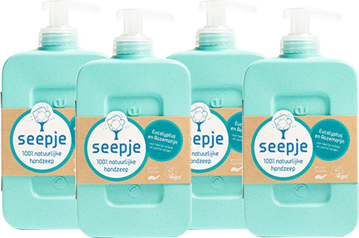 Seepje Handzeep ‘Eucalyptus en Rozemarijn’ – 4 x 300 ml