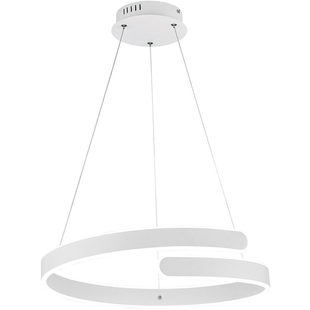 BES LED LED Hanglamp - Hangverlichting - Trion Prigon - 37W - Natuurlijk Wit 4000K - Dimbaar - Rond - Mat Wit - Aluminium