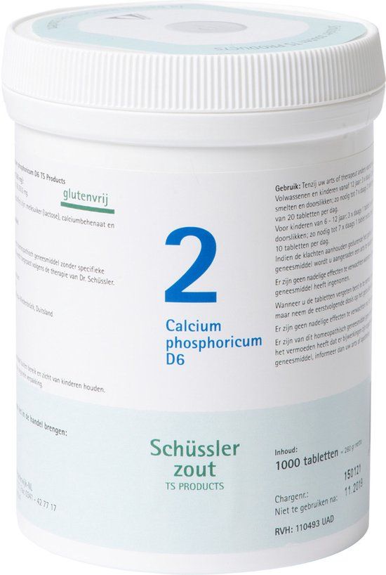 Pfluger Schussler Zout nr 2 Calcium Phosphoricum D6 - 1000 tabletten
