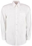 Kustom Kit Premium Oxford Classic Fit Heren Lange Mouwen Wit Katoen/Polyester Maat S