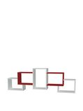 Homemania Rek Berril, hout, wit-rood, 164 x 20 x 55 cm