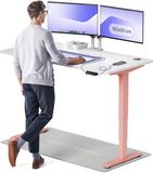 Desktronic HomePro Zit-sta Bureau Elektrisch In Hoogte Verstelbaar, 160x80 cm Roze/Wit