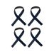 LIND DNA Anneaux de serviette Loop lot de 4 Bleu marine