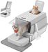 SONGMICS Litière pour chat – Acier inoxydable – Avec couvercle – Accessoires inclus – Gris clair