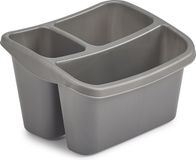 Whitefurze Gootsteenorganiser - Kunststof - 20 x 24 x 15 cm - Grijs