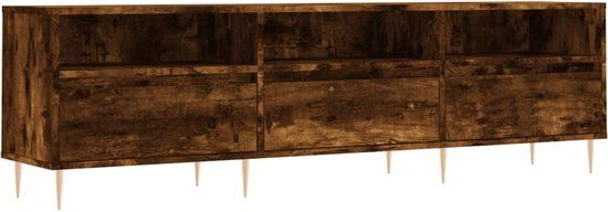 vidaXL Tv-meubel 150x30x44,5 cm bewerkt hout gerookt eikenkleurig