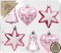 Inge-glas Inge Christmas Kersthangers Figuurtjes - 12x - Roze - 9 cm - Kunststof