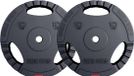 Gorilla Sports Halterschijven set 2 x 10 kg - Zwart - Kunststof - 30 mm