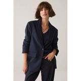 Summum regular blazer met krijtstreep - donkerblauw