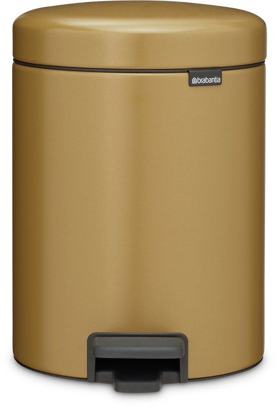 Brabantia NewIcon Prullenbak - 5 liter - Badkamer - Warm Gold