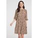 Anytime Panterprint Crinkle Midi Jurk met V-hals