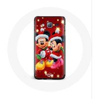 Maniacase Hoesje voor Samsung Galaxy J3 Mickey Mouse en Minnie Mouse op eerste kerstdag