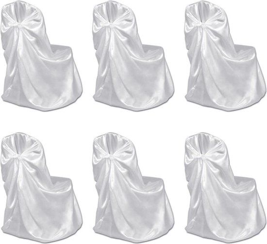 vidaXL Stoelhoes Wit (6 stuks)