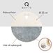 QUVIO Memobord rond hout + half vilt - Grijs