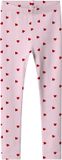 NAME IT NMFBHEART XSL LEGGING Meisjes Leggings Cradle Pink Gestreept 95% Biologisch katoen, 5% Elastaan Maat 86
