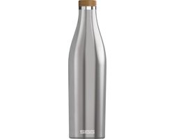 SIGG Meridian Geborstelde drinkfles (0,7 l), vervuilende en lekvrije waterfles van roestvrij staal, dubbelwandige geïsoleerde fles voor koude en warme dranken