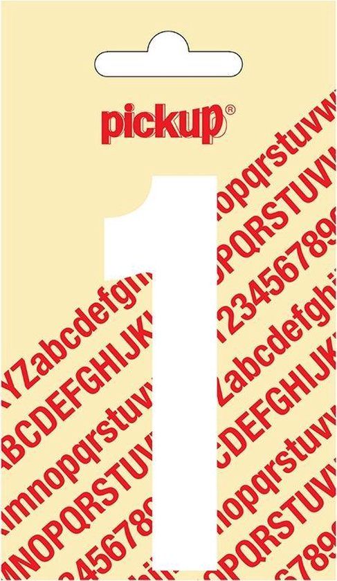 Pickup Plakcijfer Nobel 90 mm Wit