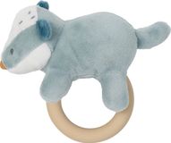 Nattou das Felix - Rammelaar met Siliconen Ring - 16 cm - Dusty blauw
