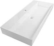 Brauer Lunar Wastafel - 100 cm - Keramiek Hoogglans Wit