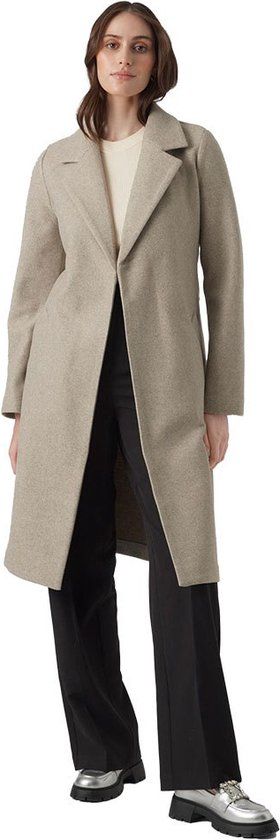 Vero Moda Vmfortuneaya Long Coat Ga Noos - Silver Mink - XL