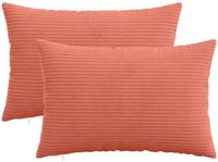 vidaXL Kussensloop 2 stuks HEERLEN Rood-Oranje 40 x 60 cm corduroy