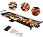 Plancha de teppanyaki 90 cm 1800 W con revestimiento antiadherente y accesorios
