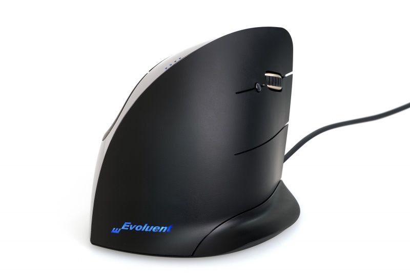 4allshop Evoluent Mouse C - Zwart/Zilver