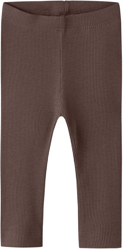 NAME IT NBNKAB LEGGING NOOS Baby Leggings French Roast Gestreept Ribkatoen met stretch Unisex