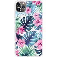 Apple iPhone 11 Tropical aquarelle Verstevigd hoesje met sublimatie bedrukking