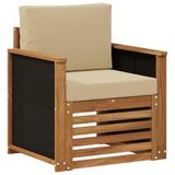 vidaXL Buiten Midden Sofa Naturel